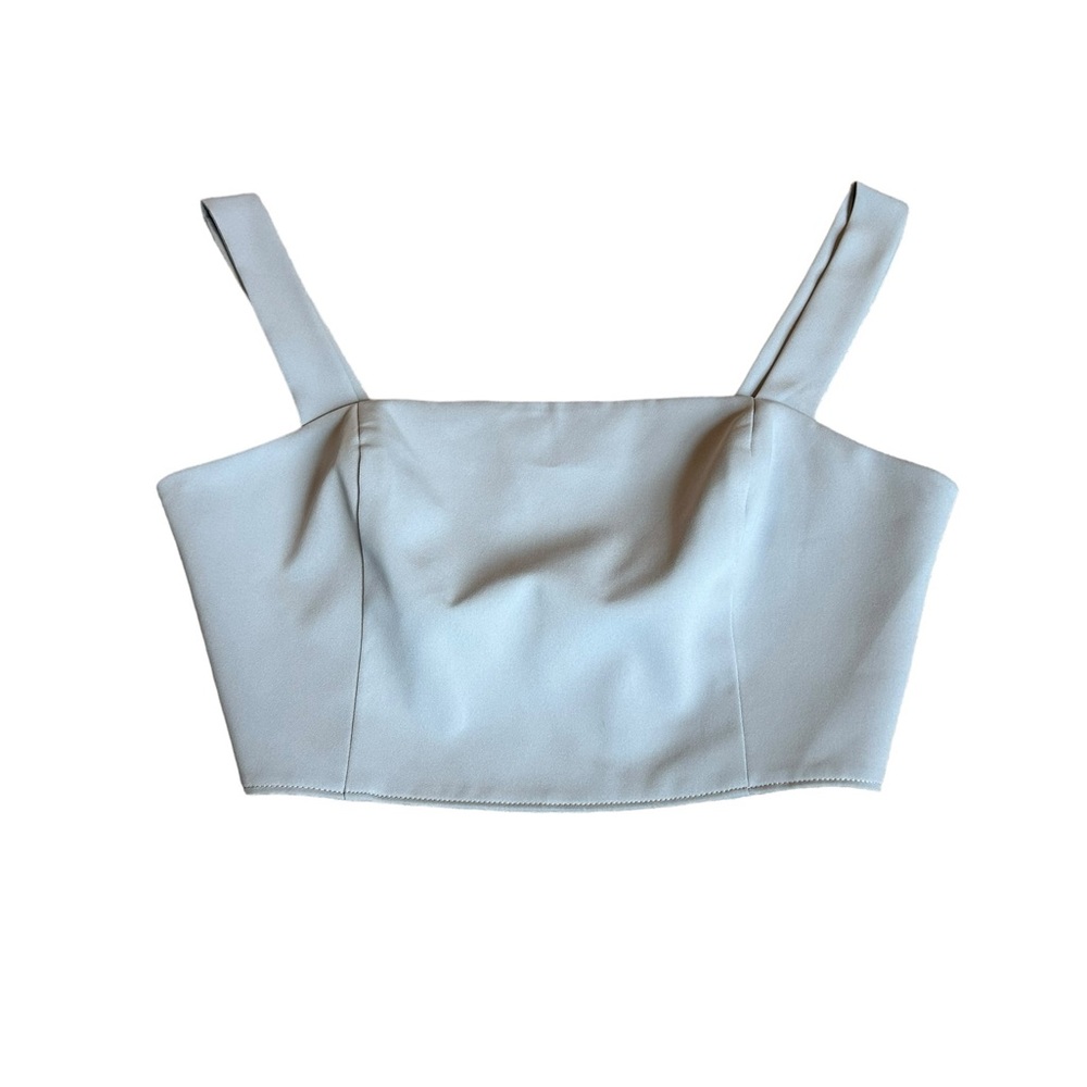 LAVENDER BROWN nwt dusty periwinkle crop top